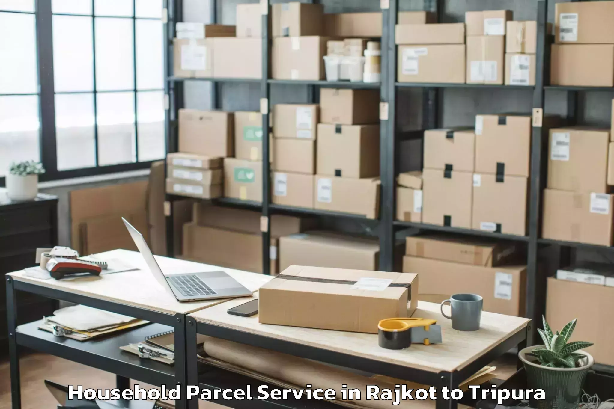 Book Rajkot to Boxanagar Household Parcel Online